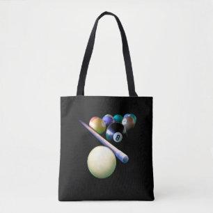 Tote Bag Joueur de billard Billard Balls Cue Snooker