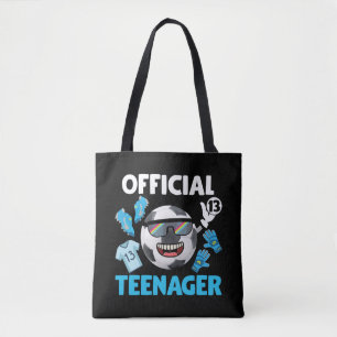 Tote Bag Joueur De Football Adolescent De 13E Anniversaire