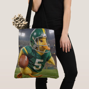Tote Bag Joueur de football canard dans un stade sportif