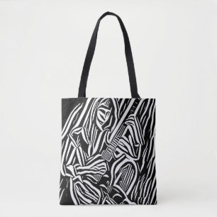 Tote Bag Joueur de guitare Abstrait Musicien Art original