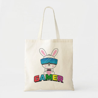 Tote Bag Joueur de lapin de Pâques Rabbit Jour de Pâques Ga