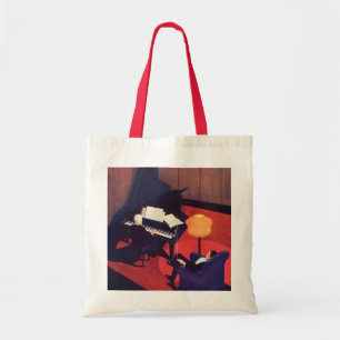 Tote Bag Joueur de piano Pianiste de salon de musique Art D