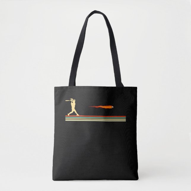 Tote Bag Joueuse de baseball Fille de baseball softball drô (Devant)