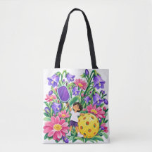 Joueuse de Pickleball Floral Cadeau Sportif Rose V