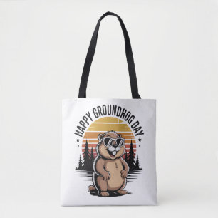 Tote Bag Jour de la marmotte cool Marmotte Février drôle