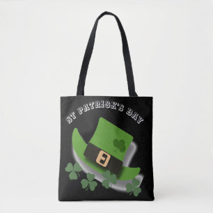 Tote Bag Jour de la Saint Patrick Green Leprchaun Casquette