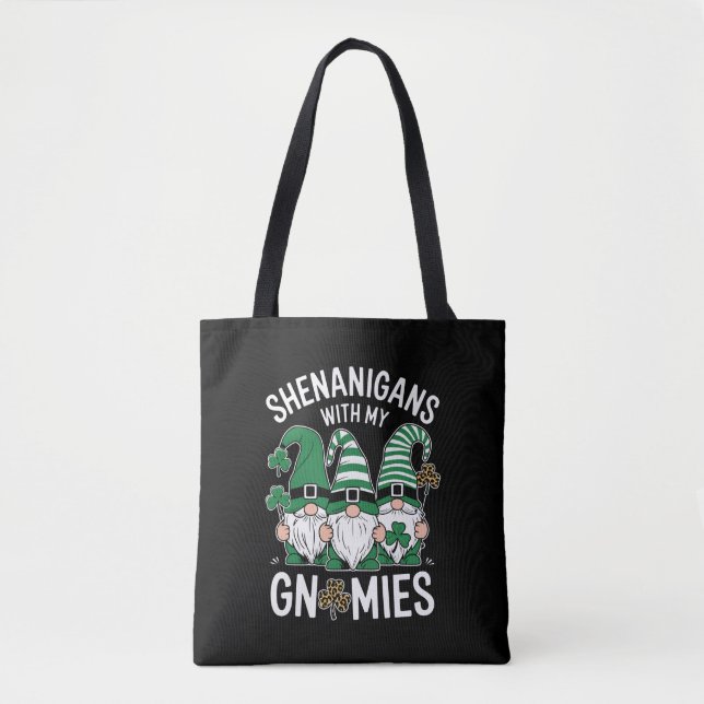 Tote Bag Jour de la Saint Patrick Lucky Shamrock Leopard Gn (Devant)