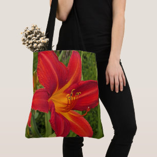Tote Bag Jour de lys orangé vif Fleur