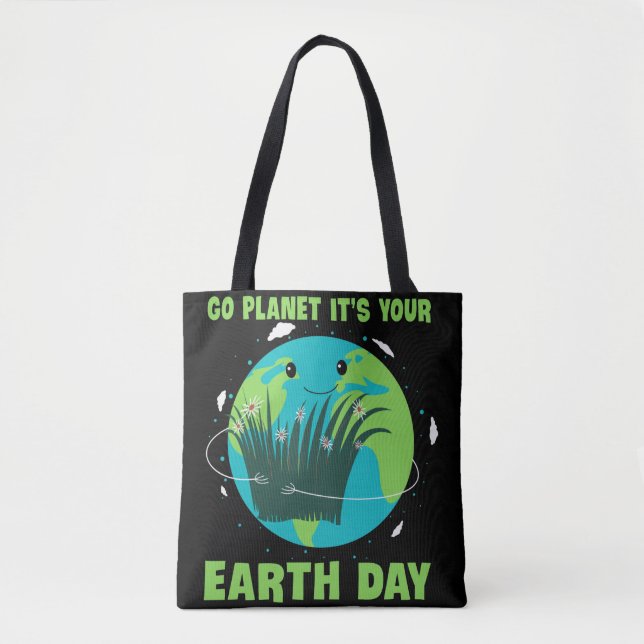 Tote Bag Jour des terres : Go Planet C'est ton Jour des ter (Devant)