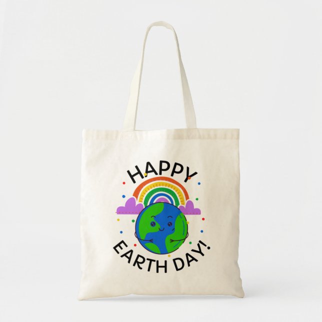 Tote Bag Jour des terres heureux (Devant)