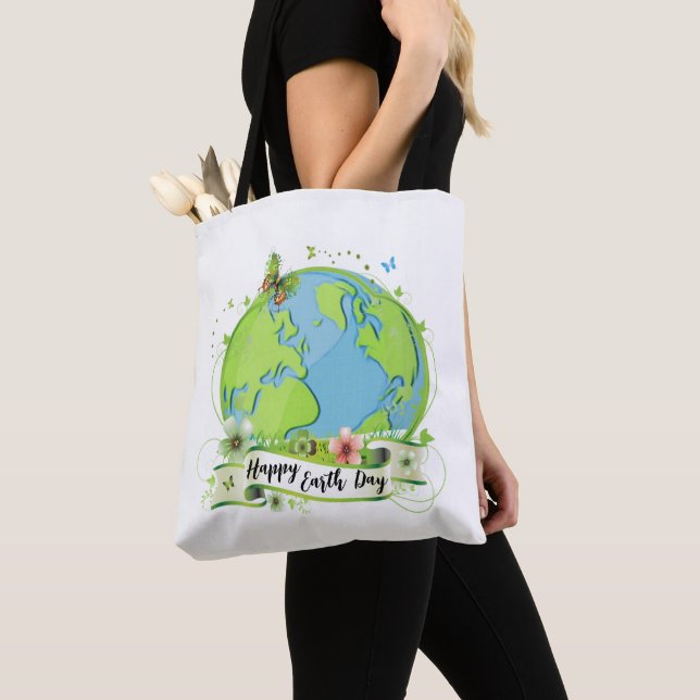 Tote Bag Jour des terres heureux 2024 (De près)