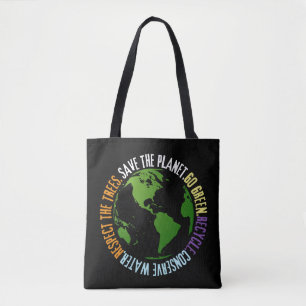 Tote Bag Jour des terres Sauvez la planète Devenez écolo