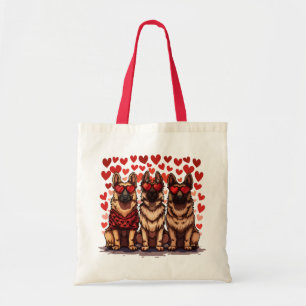 Tote Bag Jour des Valentines Chiens bergers allemands