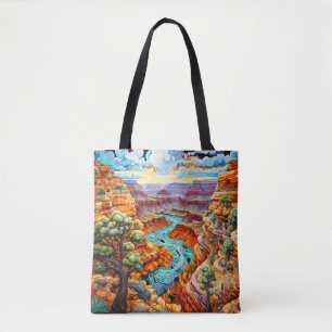 Tote Bag Jour ensoleillé Dans Un Canyon Désert