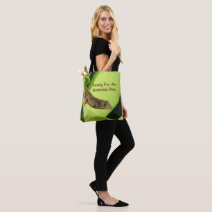 Tote Bag Jour Extraordinaire Tropical Brown Gecko Positivit