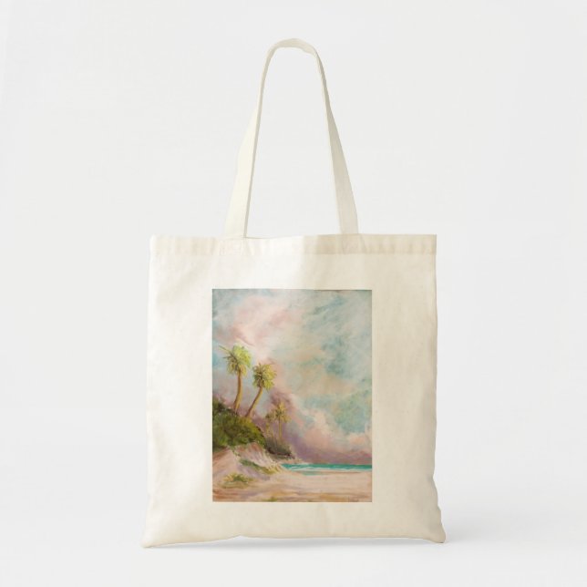 Tote Bag Jour nuageux au rivage (Devant)