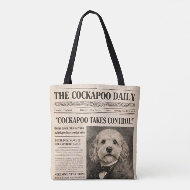 Tote Bag Journal Vintage Cockapoo  (Dos)