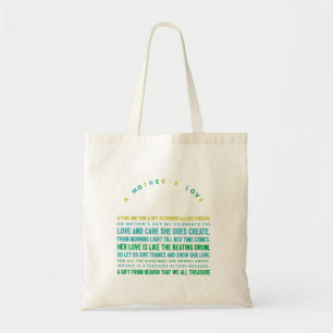 Tote Bag journée de la mère poème carte postale calendrier