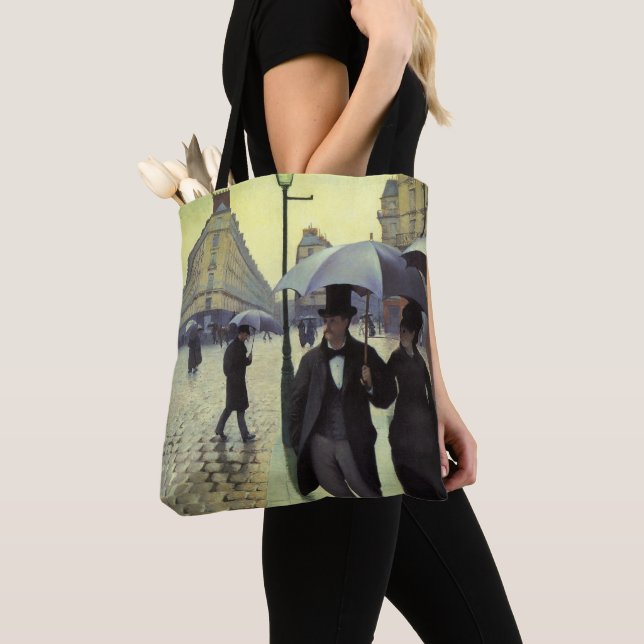 Tote Bag Journée de la Pluie de Paris par Gustave Caillebot (De près)