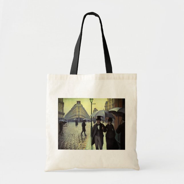 Tote Bag Journée de la Pluie de Paris par Gustave Caillebot (Devant)