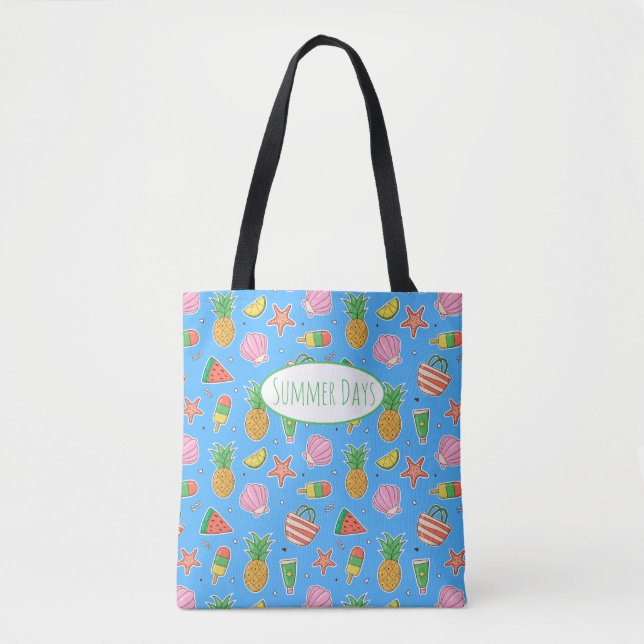 Tote Bag Jours d'été Plage Fourre-tout (Devant)