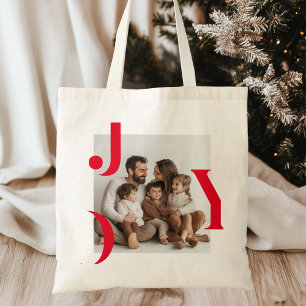 Tote Bag JOY Christmas Photo   Vacances personnalisées