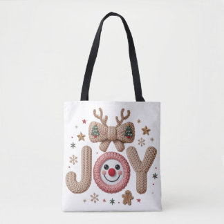 Tote Bag Joy Knitted Holiday
