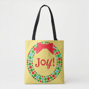 Tote Bag Joy Wreath