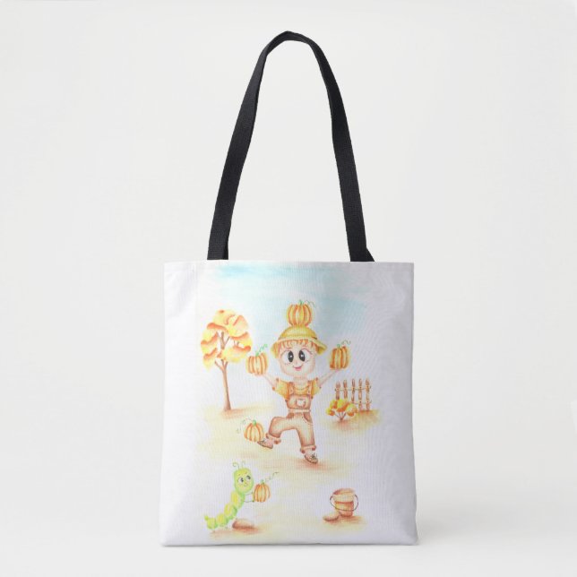 Tote Bag Joyeuse moisson petit gingembre garçon (Devant)