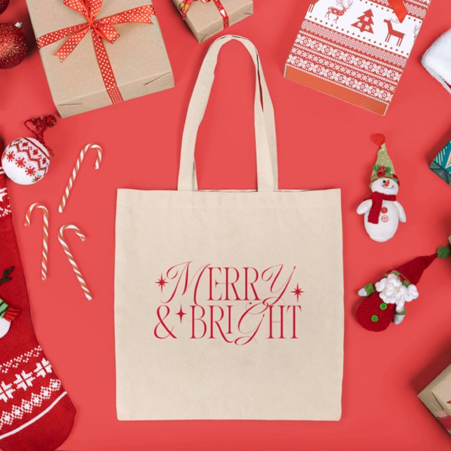 Tote Bag Joyeuses et brillantes étoiles de Noël (Créateur téléchargé)