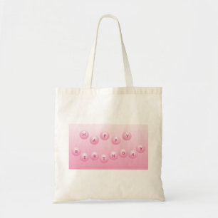 Tote Bag Joyeuses Orbes roses d'anniversaire