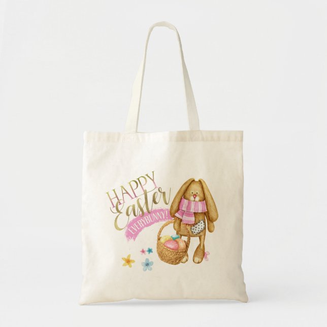 Tote Bag Joyeuses Pâques à tout le monde ID640 (Devant)
