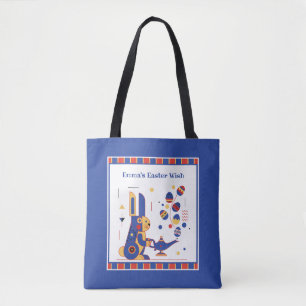 Tote Bag Joyeuses Pâques Mignon Personnalisé ajoutez votre