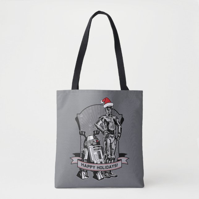 Tote Bag Joyeuses Vacances De R2-D2 & C-2PO (Devant)