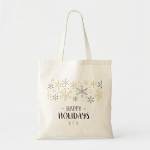 Tote Bag Joyeuses vacances Snowflake Doodle