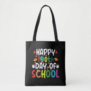 Tote Bag Joyeux 100e jour d'école enseignant élève