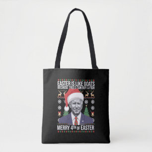 Tote Bag Joyeux 4 ème de Pâques Funny Biden Vilain Noël