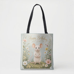 Tote Bag Joyeux Anniversaire du Jardin de la Souris Douce