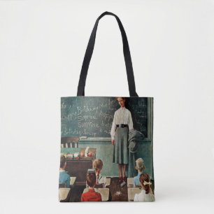 Tote Bag Joyeux anniversaire, Miss Jones par Norman Rockwel