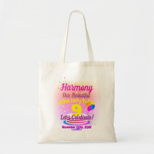 Tote Bag Joyeux anniversaire (Nom de l'enfant / Age - modif