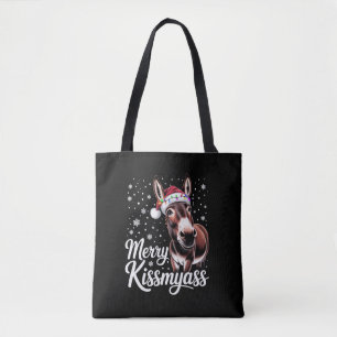 Tote Bag Joyeux Bisous À Mon Âne Sarcastique Noël Drôle Pyj