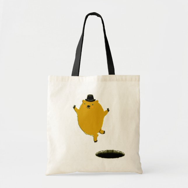 Tote Bag Joyeux cadeau de la journée de la marmotte (Devant)