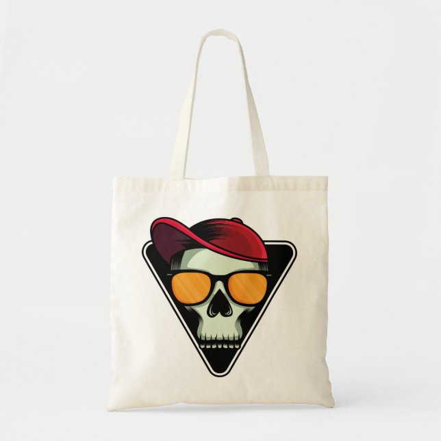 Tote Bag Joyeux crâne d'halloween (Devant)