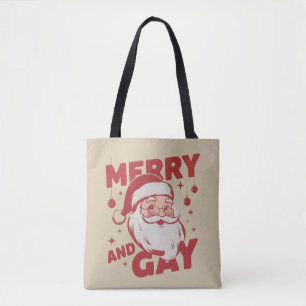 Tote Bag Joyeux et gai Santa Lgbtq Noël Ho Ho Homo Vintage