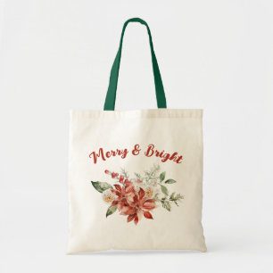 Tote Bag Joyeux et lumineux Noël Vacances Eco Shopping