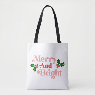 Tote Bag Joyeux et lumineux - Typographie classique de vaca