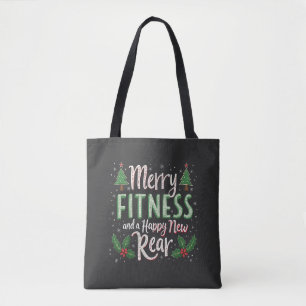 Tote Bag Joyeux Fitness et Joyeux nouveau Bodybuilding arri
