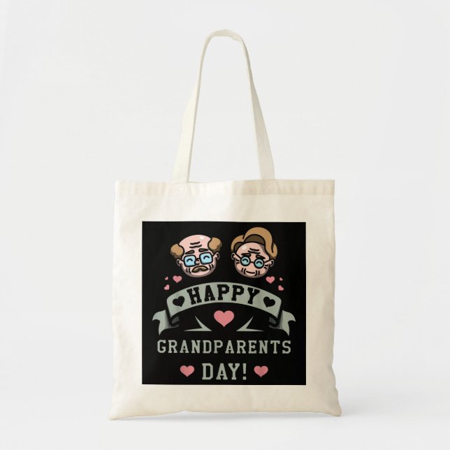 Tote Bag Joyeux grand-parents Jour grand-mère grand-mère gr (Devant)
