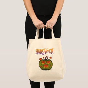 Tote Bag Joyeux Halloween drôle Citrouille 