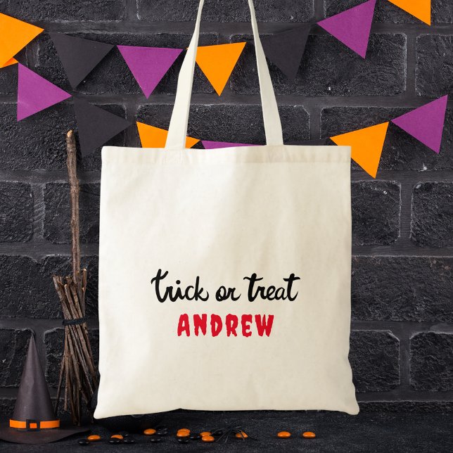 Tote Bag Joyeux Halloween Trick Ou Traiter Les Enfants Mode (Créateur téléchargé)